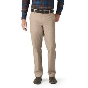 Dockers Men’s 38/28 Pacific On-The-Go Stretch Khaki D2 Straight FlatFront Pants